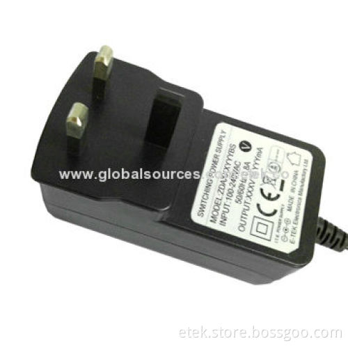 25W Series Switching Power Adapter with UK AC Plug